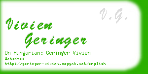 vivien geringer business card